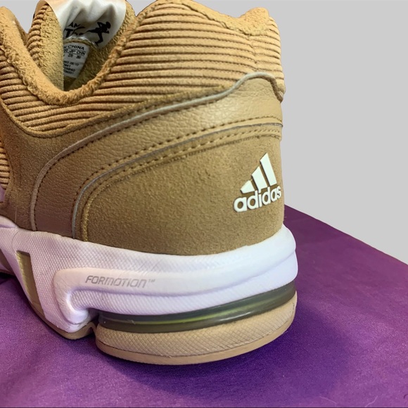 Adidas Light Brown Corduroy Men’s Trainers Size 9 - Picture 2 of 3